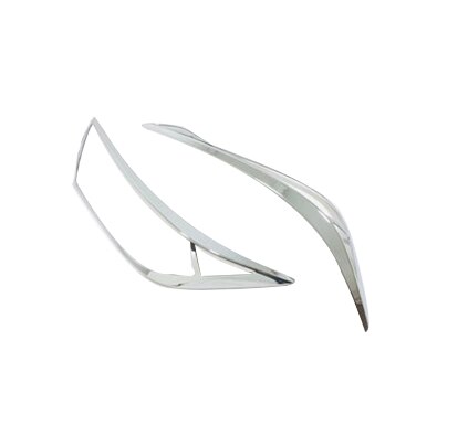 Bil eksteriør front lykt lys deksel trim for toyota rav 4 abs krom trim: Sølv