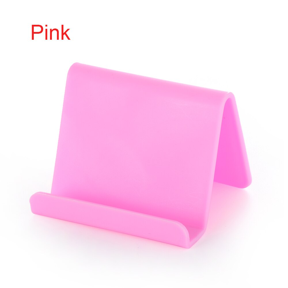 5 kleuren universele mini smartphone tafel bureau montage standaard telefoonhouder beugel voor mobiele telefoon tablets mobiele telefoon tablet: Roze
