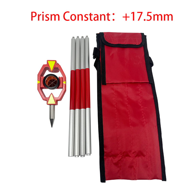 Mini Prism Offset -30/0 /17.5mm Copper Coated With Aluminium Alloy 4 Poles Replacement For Leica GMP111 Total Stations Surveying: black