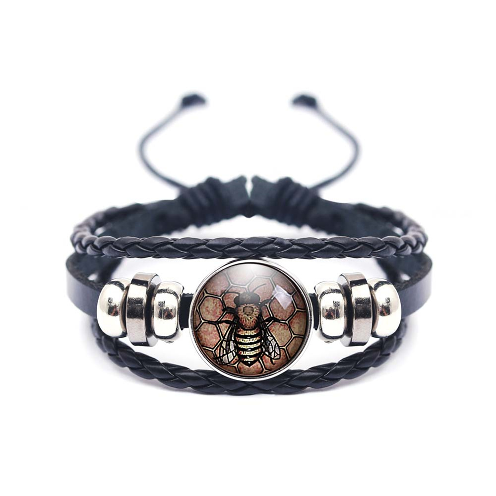 Turkije Blauwe Ogen Lederen Armbanden Hennep Gevlochten Legering Hand Voor Mannen en Vrouwen Armbanden Geluk Sieraden: B0467