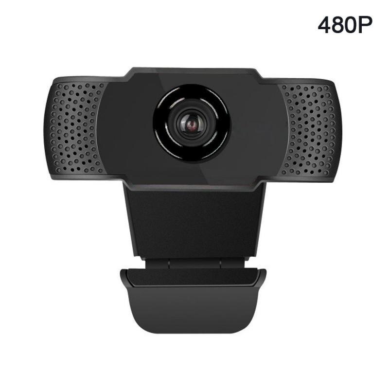 1pc USB HD 1080P Webcam PC Camera Built-in Microphone Laptop Computer PC Web Cam Camera Android TV Webcam Fits Skype OS Windons: 480P