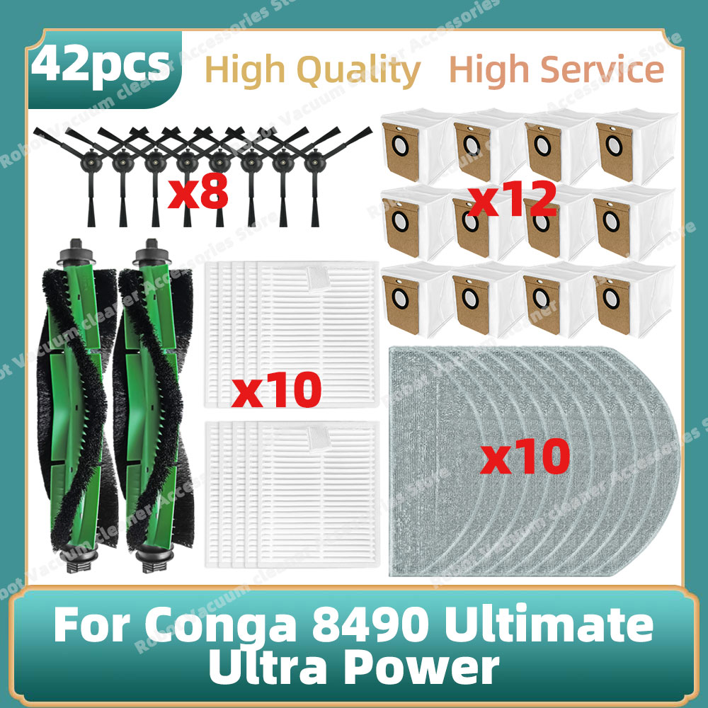 Compatible For Cecotec Conga 8490 Ultimate Ultra Power / 7490 Ultimate Home X-Treme Genesis Accessories Brush Mop Bag Parts: Pink