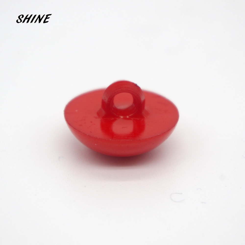 SHINE Nylon Sewing Buttons Scrapbooking Round Red Single Hole 18mm Dia. 12PCs Costura Botones Decorate bottoni botoes