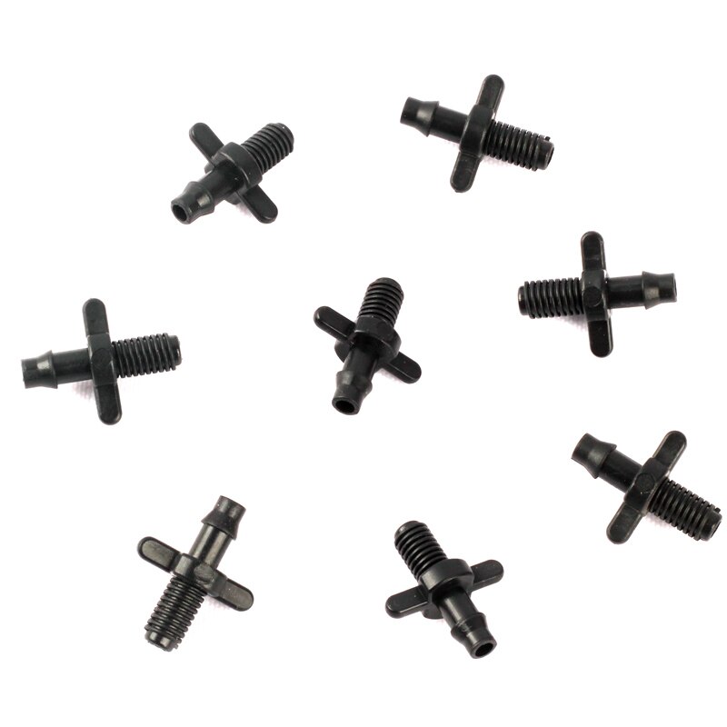 M6-6mm de manguera de 4/7mm, 50 Uds., Conector de rosca de riego por goteo para el hogar, jardín, plantas, conectores de ajuste de flores