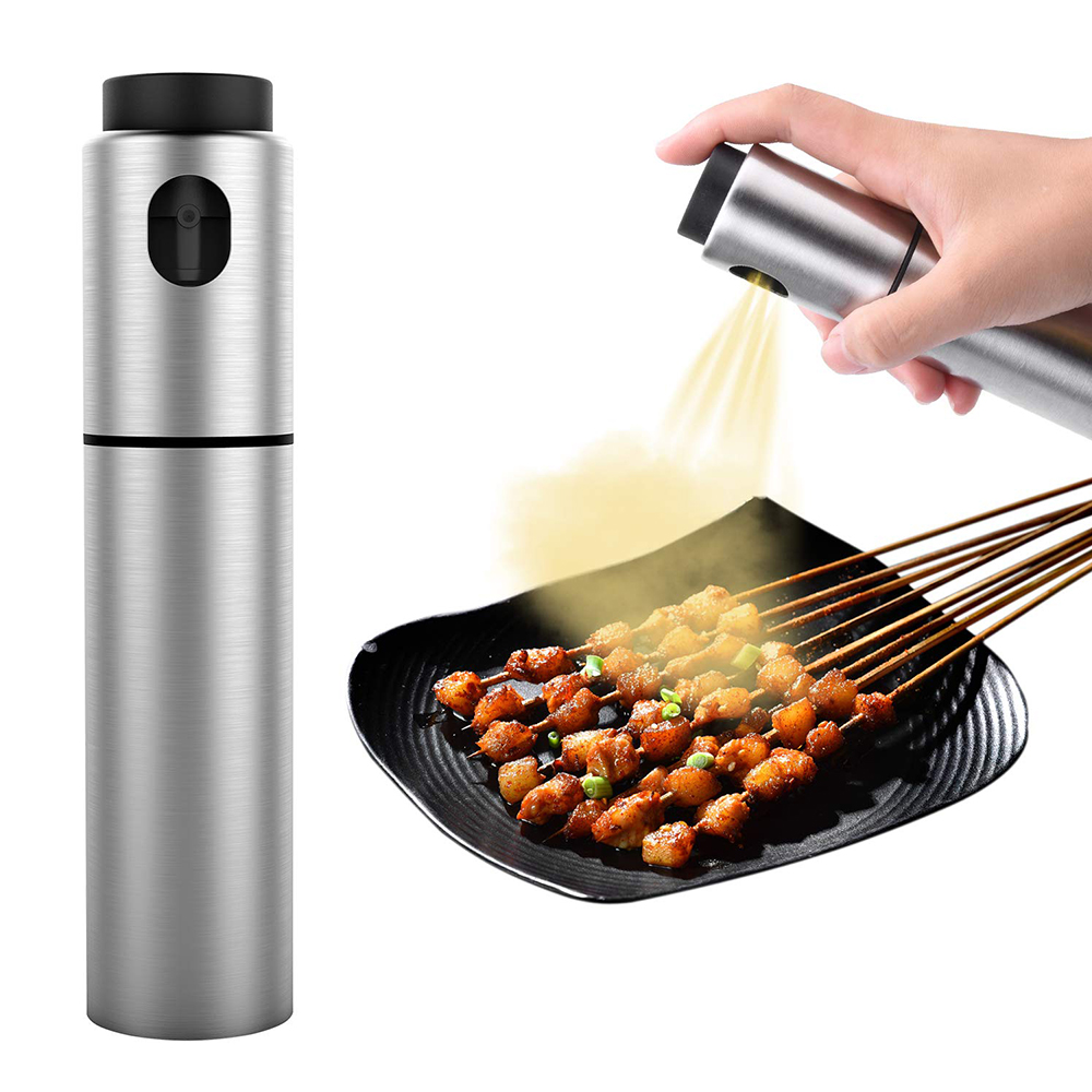 Rvs Olijfolie Spray Bottle Hervulbare Olie Dispenser voor Boter Azijn Mist Spuiten Grill BBQ Sproeier Kitchen Tools