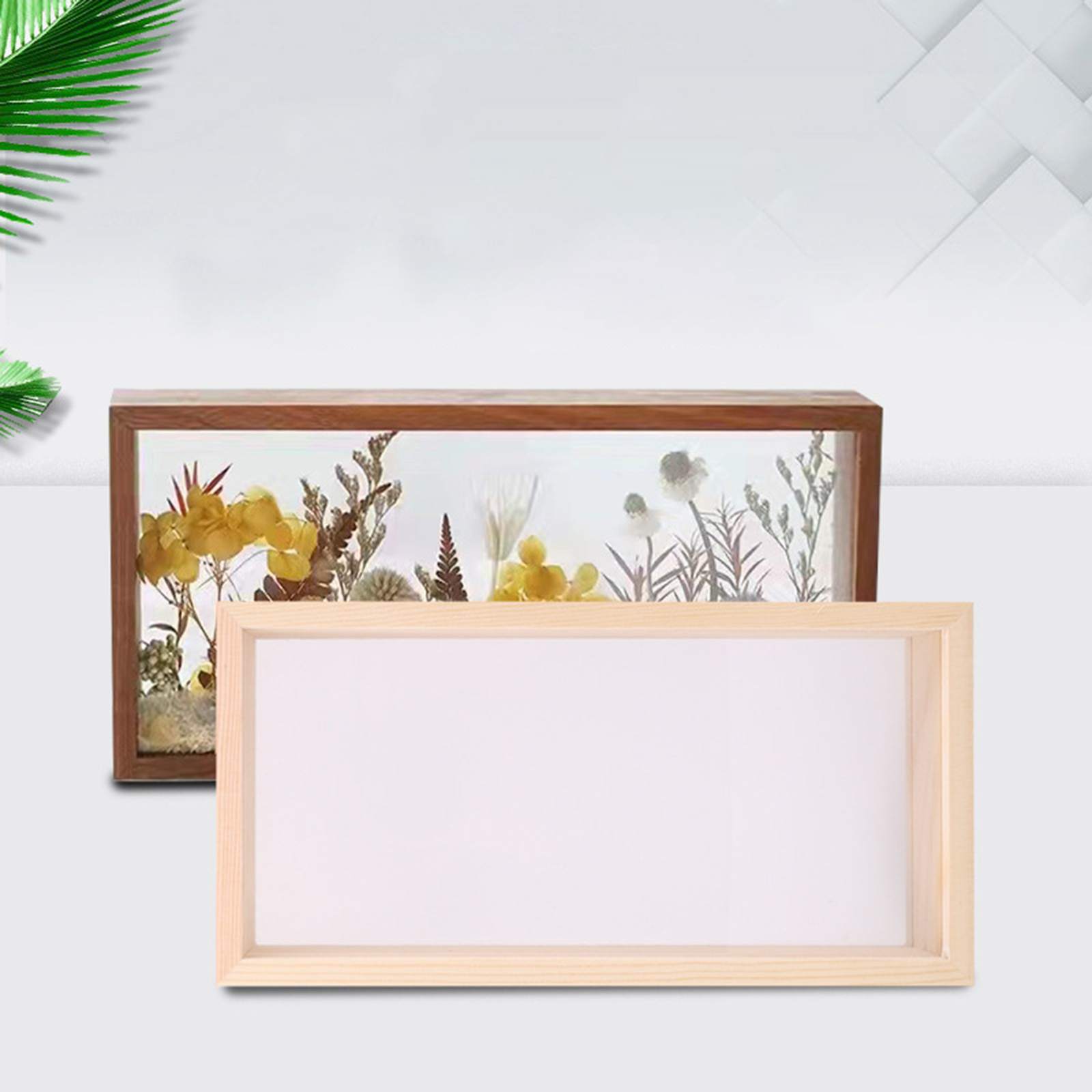 Shadow Box Frame Fotolijst voor gedroogde bloemen Houten diepe gedroogde bloemendisplayframe voor memorabilia Award Foto's Boeket