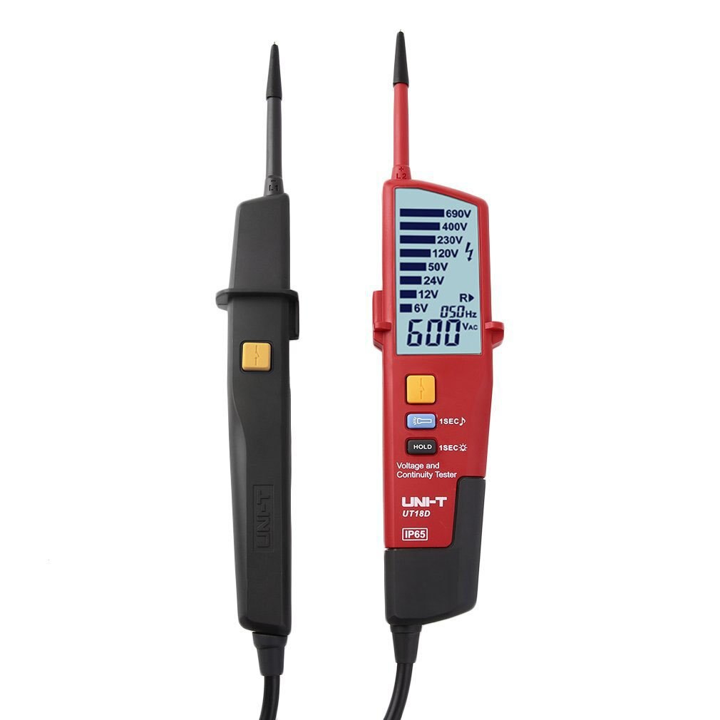 UNI-T UT18D LCD Digital Voltage Continuity Tester Auto Range RCD Phase Rotation RCD Electrical Tester
