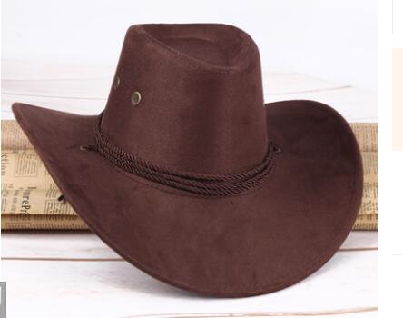 10 pièces/lot Western Cowboy chapeau hommes casquette d'équitation accessoire de large bord chapeau adulte décontracté faux cuir cowboy chapeau: 4