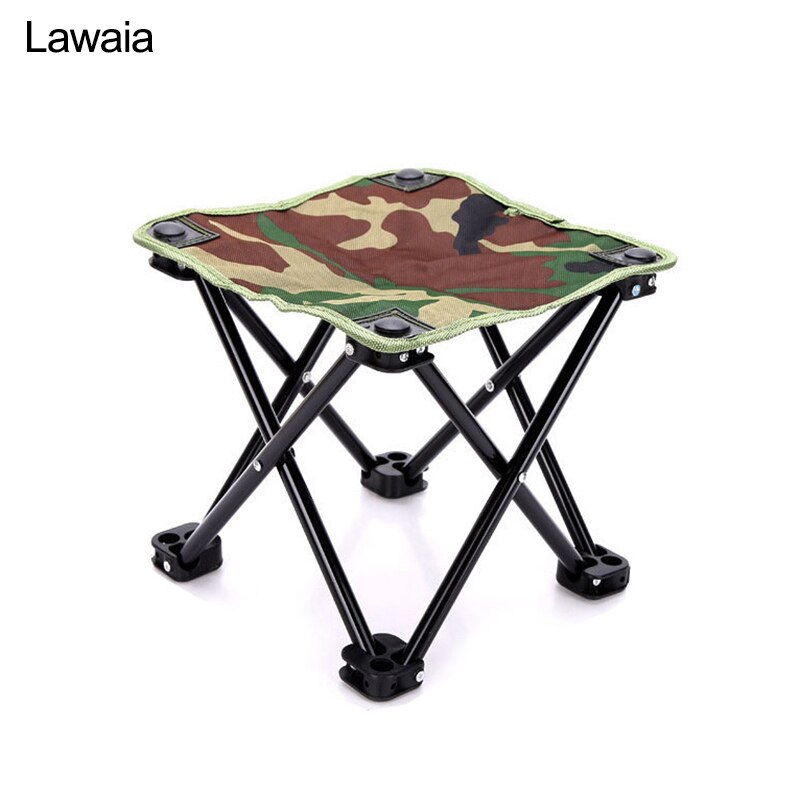 Lawaia Folding Chair Portable Fold Up Chairs Fishing Gear Camouflage Travel Mini Camping Chairs Ultralight Outdoor Folding Dtool