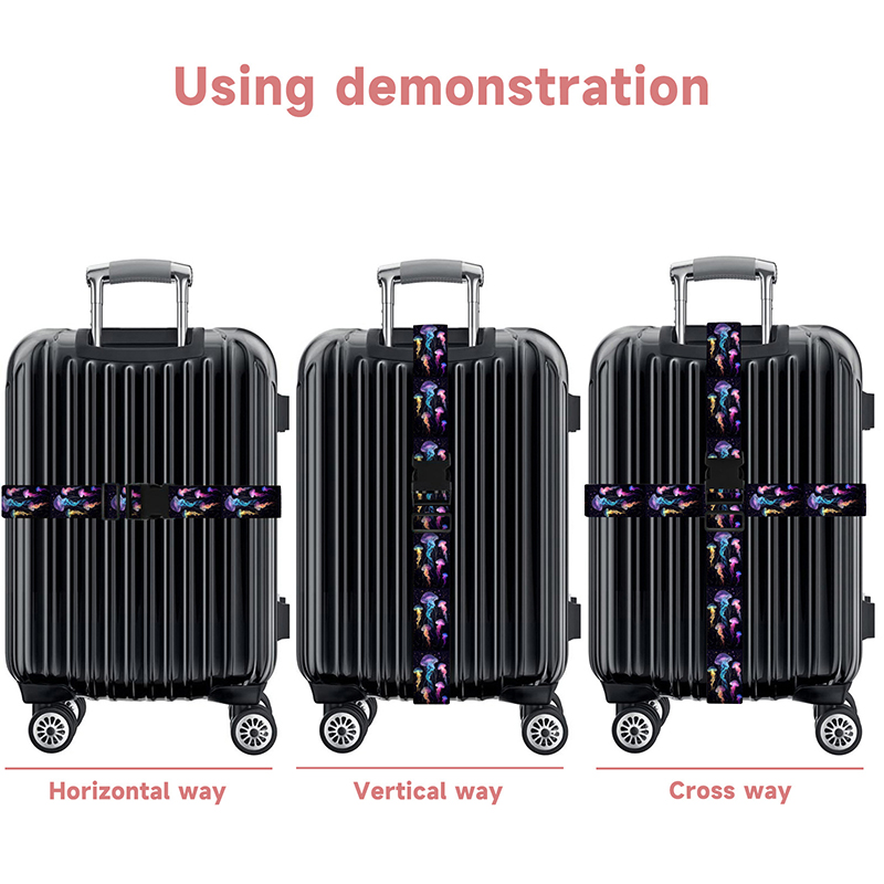Ceinture d'emballage antivol pour bagages, sangle de bagage réglable, sangle croisée, valise, environnement, accessoires de bagage