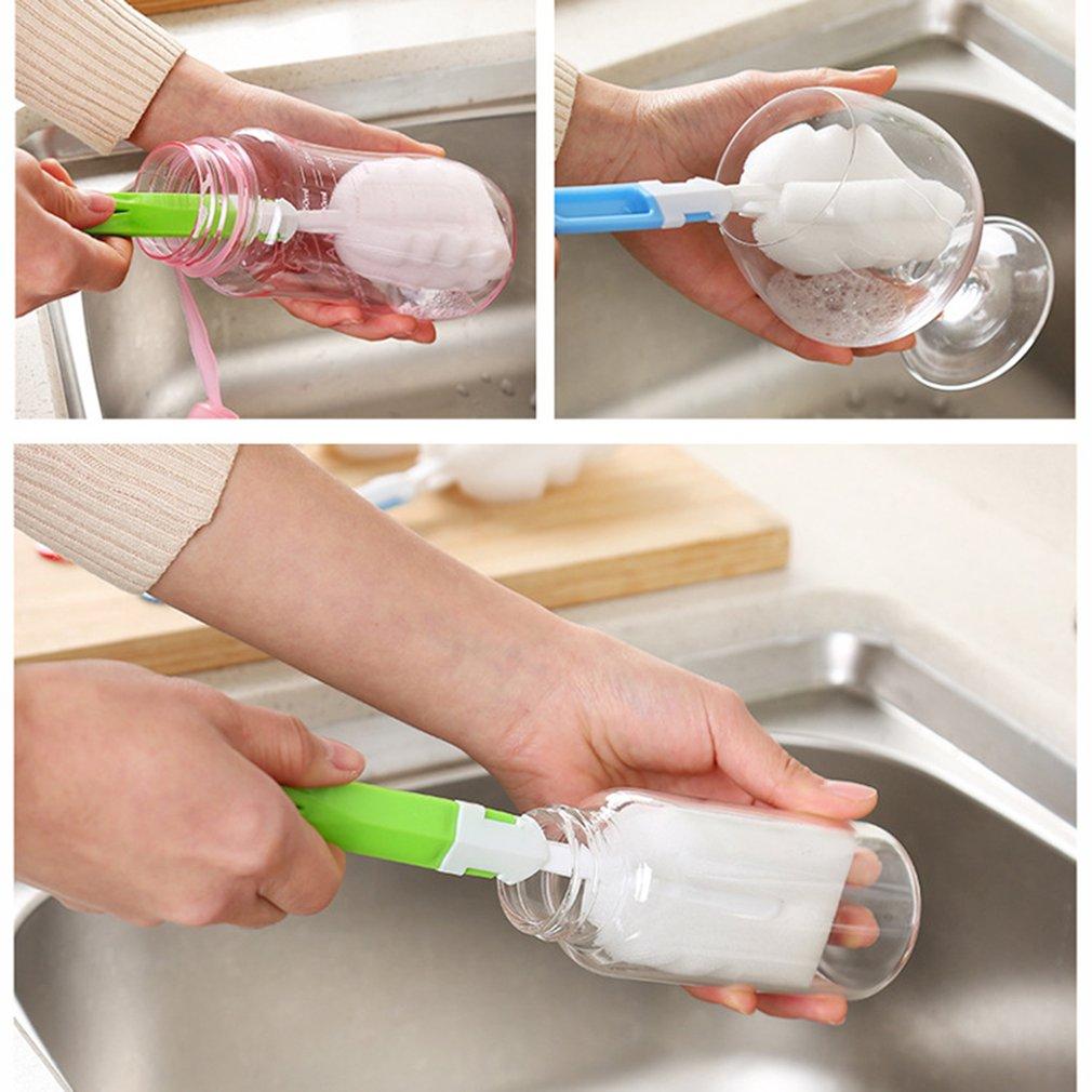 Brosses pour biberons | Éponge douce à manche Long, brosses pour biberons, outil ménager, poignée éponge, brosse souple pour nettoyer divers gobelets