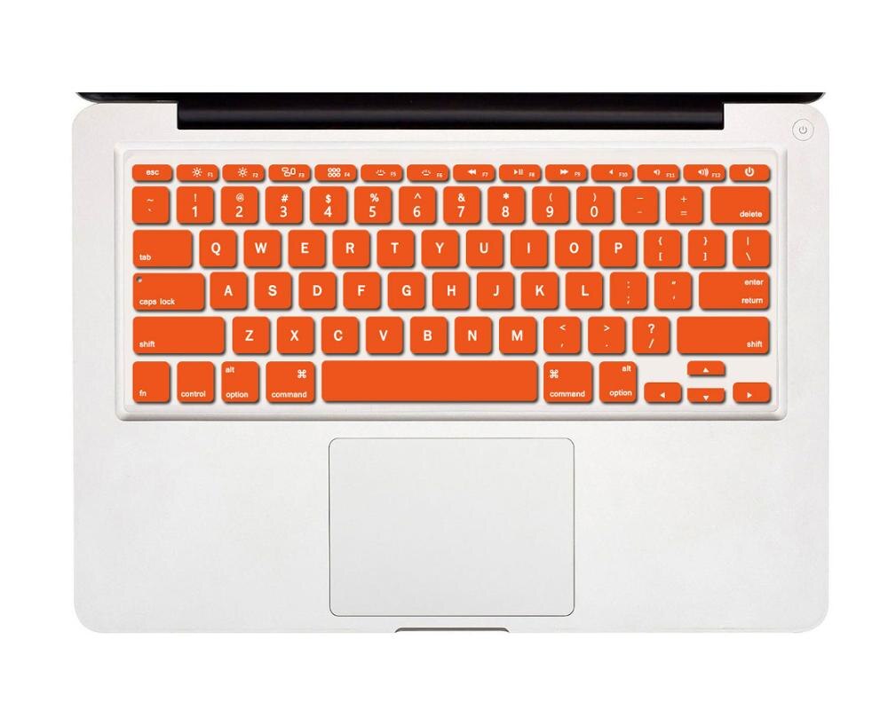 English (US) Keyboard Cover Silicone Protector Compatible for MacBook Air 11 inch model A1370 A1465, Gradient Color: Orange