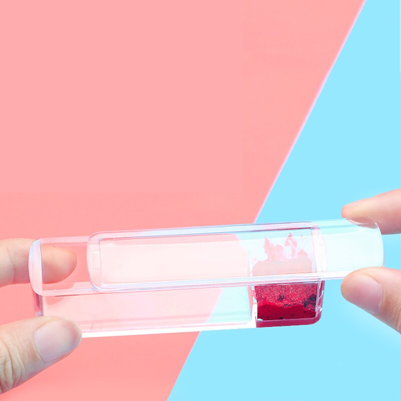 Portable Seal Boxes Square Acrylic Plastic Chinese Seal Storage Box Name Private Seal Collection Boxes Seal Engraving Stamp