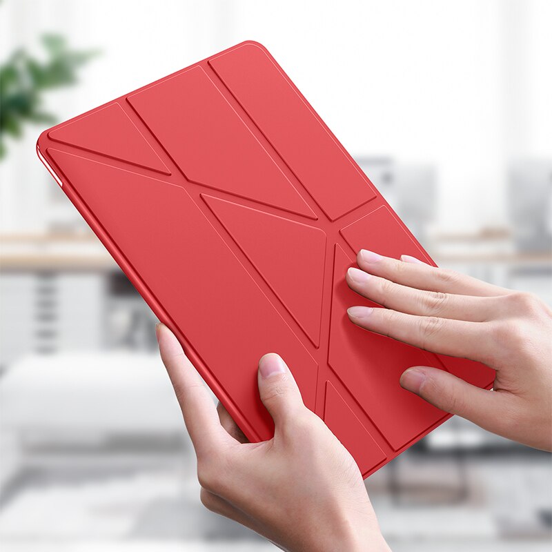Baseus Smart Case for iPad 10.2" 7th Gen - Auto Sleep/Wake, Full Protection, Lightweight Stand: Red