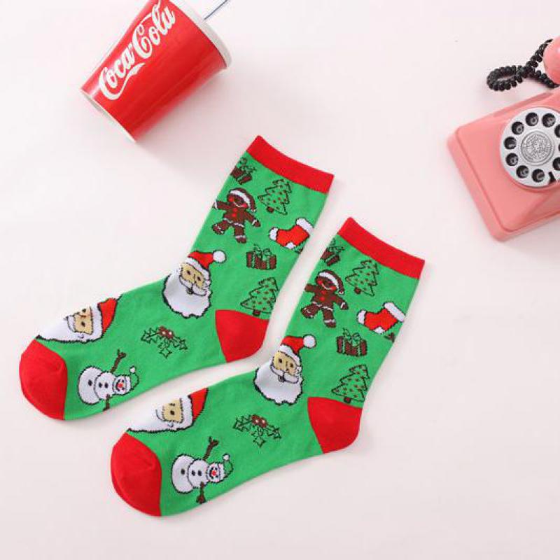 Christmas Socks For Children Elderly Elk Snowman Cotton Stocking Year Socks Christmas Decoration Boys Girls Christmas