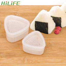 Hilife sushi onigiri mögel bento verktyg 2 st / set triangel risboll tillverkare kökstillbehör matpress diy