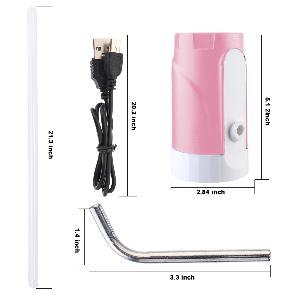 Automatic Electric Water Pump USB Charging Multi-interface Bottled Drinking Water Press Pump Dispenser Water Pumping Device: G305194B