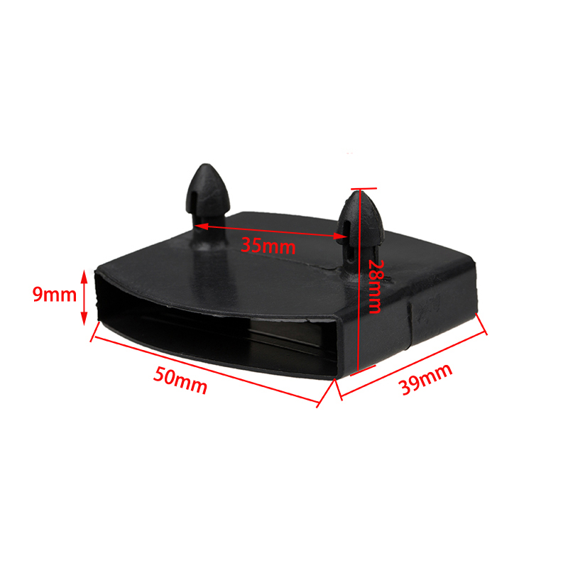 Reemplazo de plástico negro cuadrado para sofá cama, tapas de extremo central, funda de goma interior para cama de madera, piezas de marco, 10 Uds.: Gris oscuro