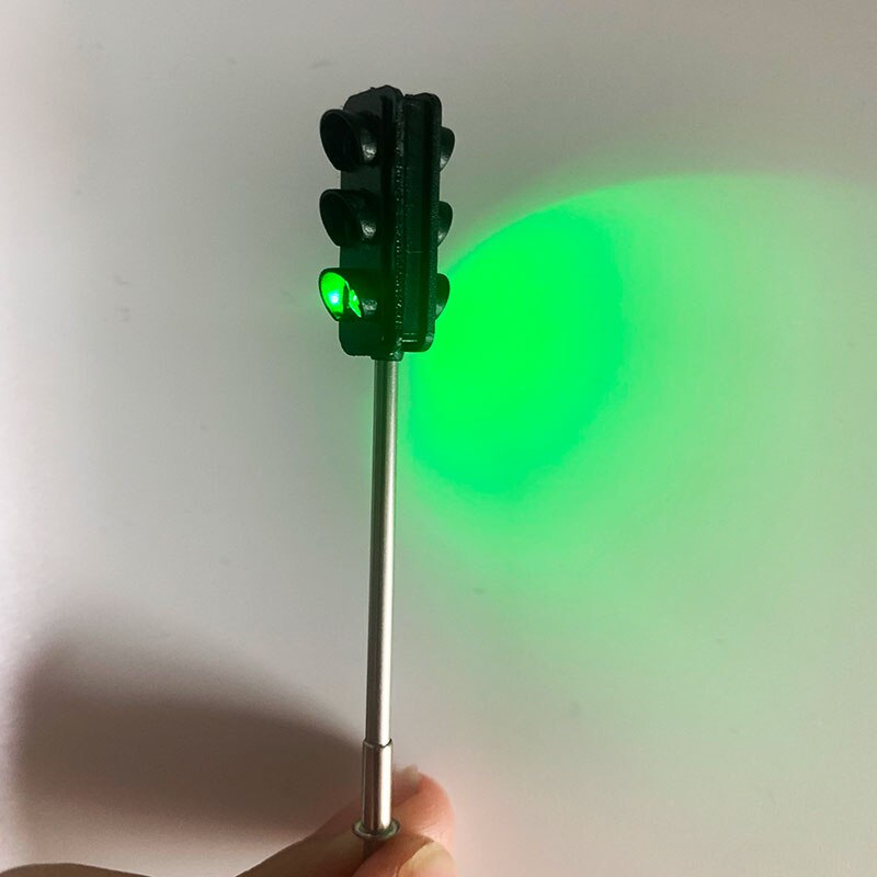 HO Scale Model Traffic Lights/Operating Pole Mount Overhead Traffic Lights with Controller Architecture Street Train Railway