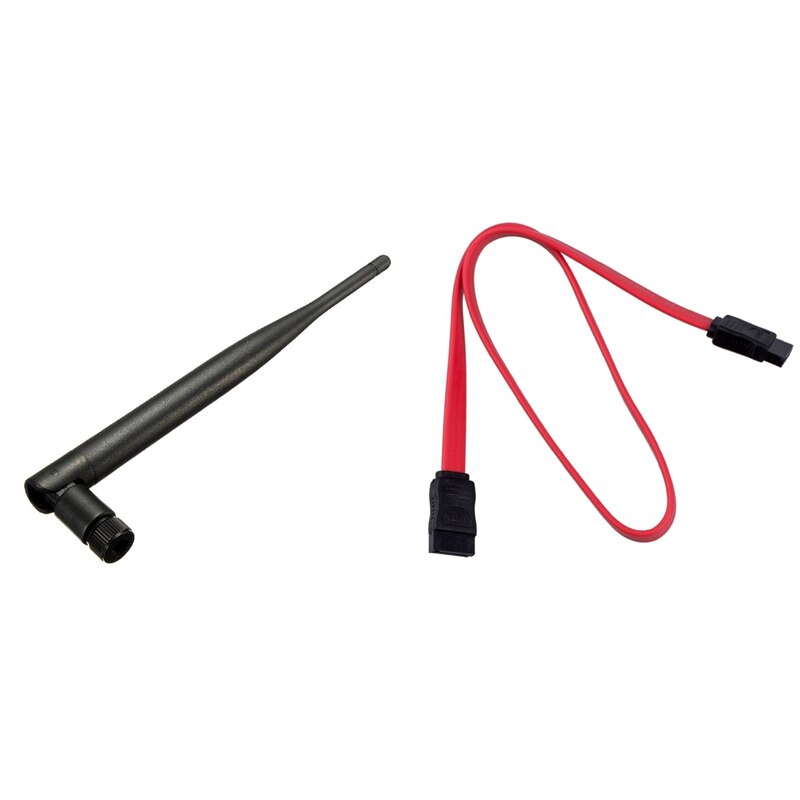 1 set 6in sata-strom-y-splitter-kabeladapter - stecker/buchse mit 50cm sata-datenkabeln & 1 stück 2.4 -ghz -5 -dbi-antennenverstärker