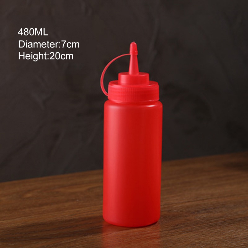 Squeeze Squirt Kruiderij Flessen met Twist Op Cap Deksels Ketchup Mosterd Mayo Sauzen Olijfolie Flessen Keuken Gadget: RL