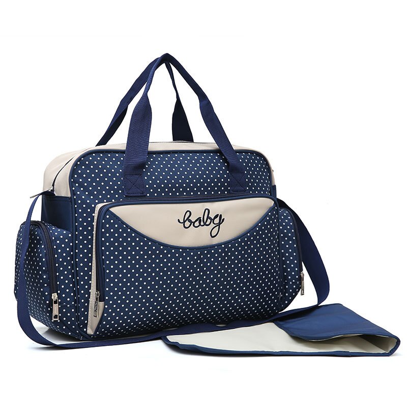 5 Stuks Multifunctionele Grote Capaciteit Moeder Luiertas Voor Baby &#39;S Reistas Mode Maternal Nappy Messenger Bag Producten: Blue big bag