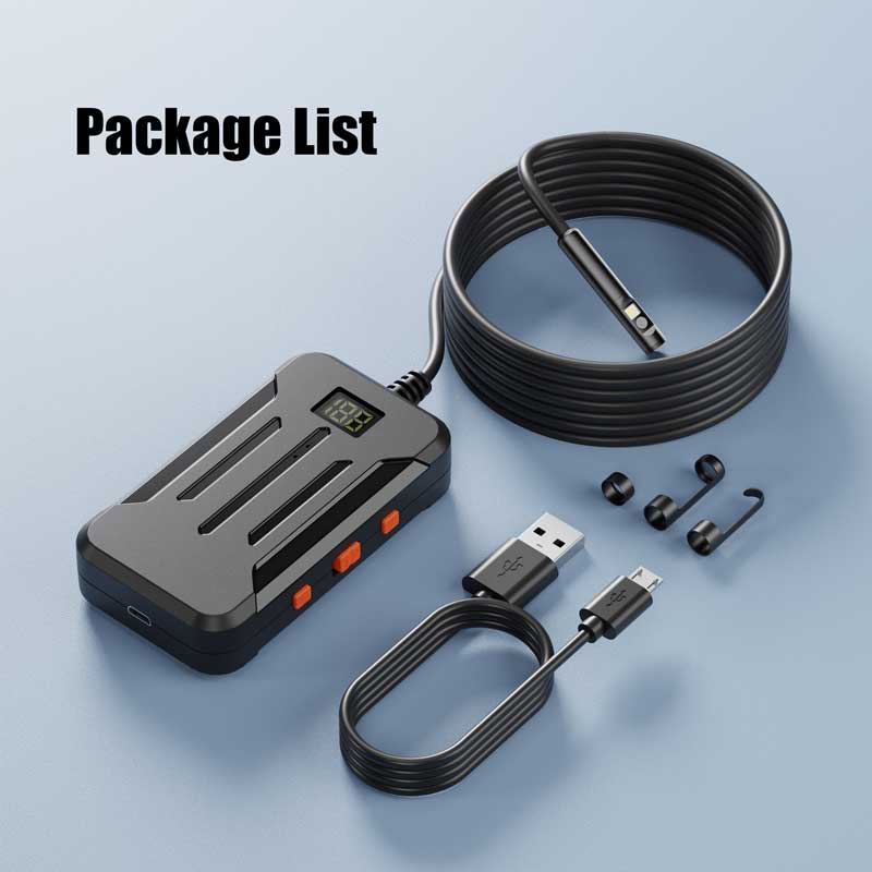 Cámara endoscópica WiFi 1080P HD, lente Dual, impermeable, Cable rígido, inspección de tuberías, boroscopio Industrial para comprobar el coche