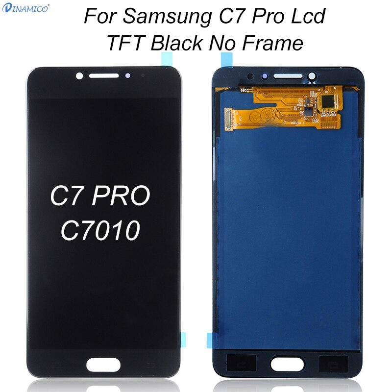 Dinamico Amoled For Samsung Galaxy C7 pro LCD Touch Screen Digitizer Assembly C7010 -C7010Z C7pro C7 Display: TFT Black