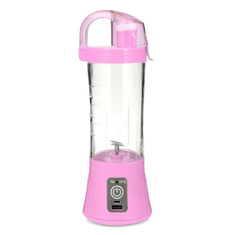 Portable Blender USB Mixer Electric Juicer Machine Smoothie Blender Mini Food Processor Personal Blender Cup Juicer P7Ding: Pink