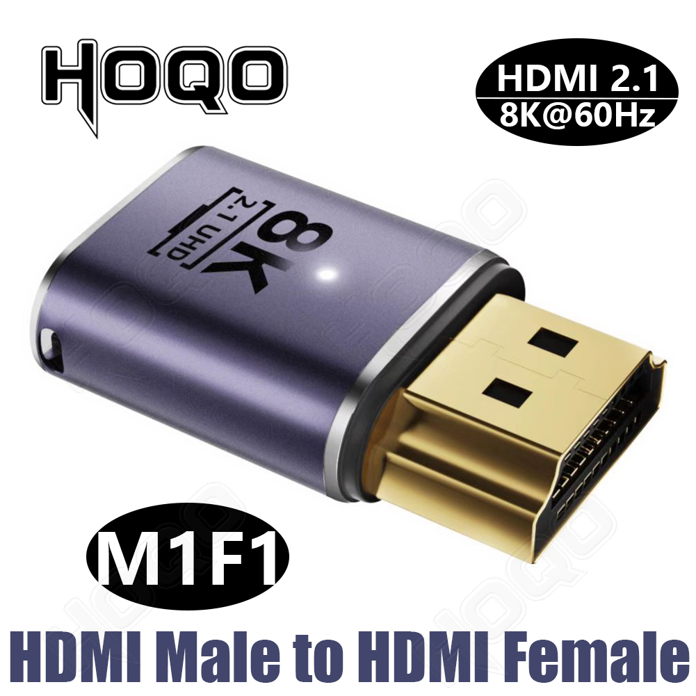HDMI 90-Grad-Adapter, 8 K, 4 K, 270 Grad, HDMI-Adapter, Stecker auf Stecker/Buchse auf Buchse, nach unten rechts, linker Winkel, Keystone, klein, digital