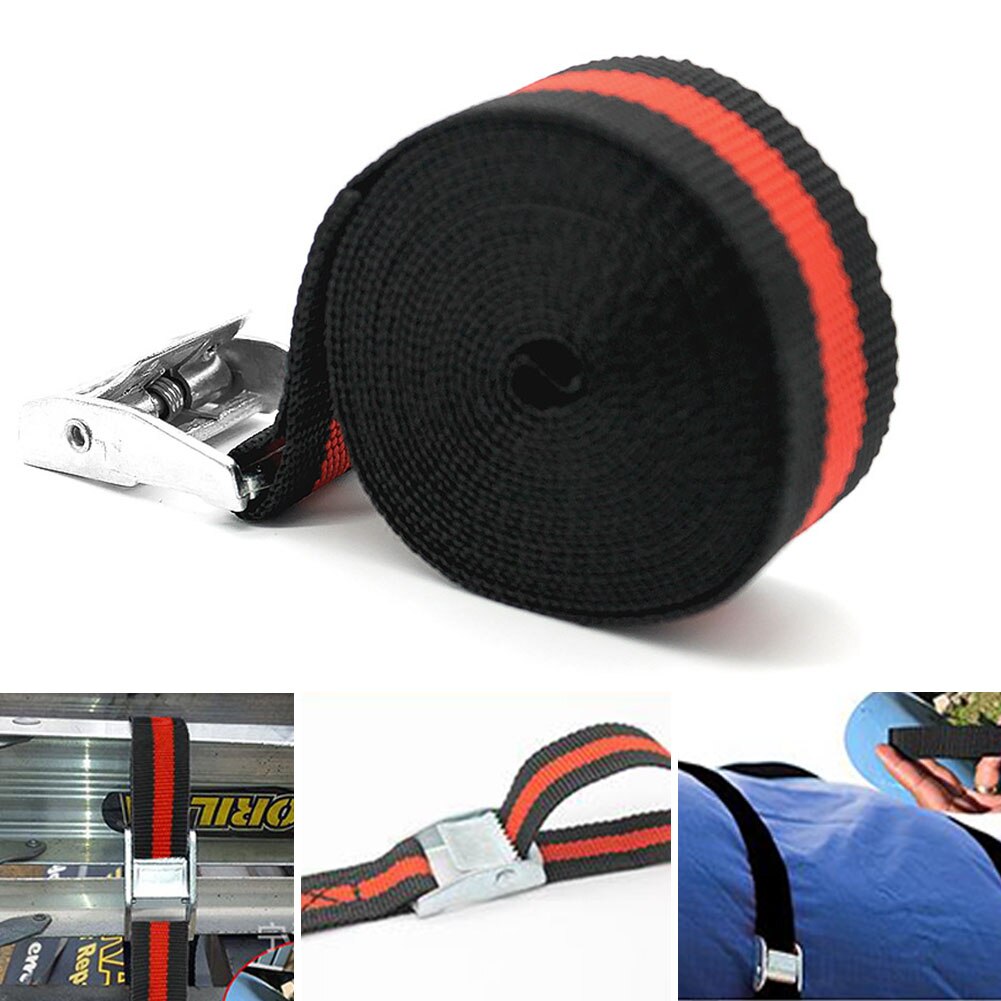 2.5m Cargo Strap Elastic Rope Ratchet Strong Accessories Heavy Duty Motorcycle Trailer Belt Tie-Down Tow Bike Car Luggage Buckle