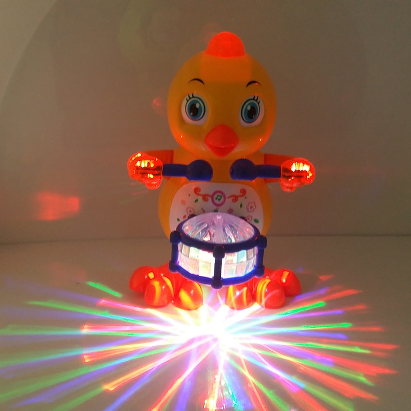 Mooie kip Elektrische Smart Ruimte Walking Dansen Robot voor Kinderen Kids Muziek Licht Model Veilig Speelgoed Huisdieren