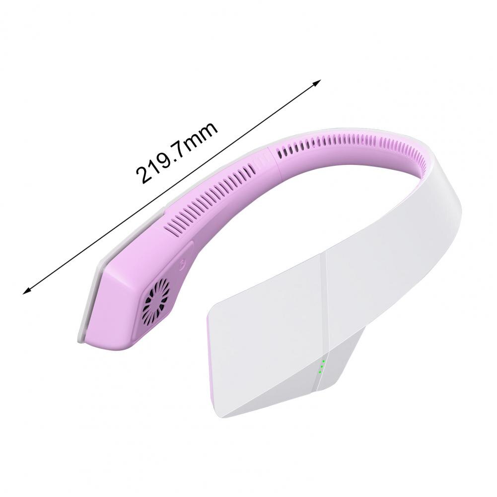 Mini Bladeless Fan Hanging Neck Fan USB Powered Fast Charge Electric Fan Headphone Mini Cooling Portable Neck Fan for Wor