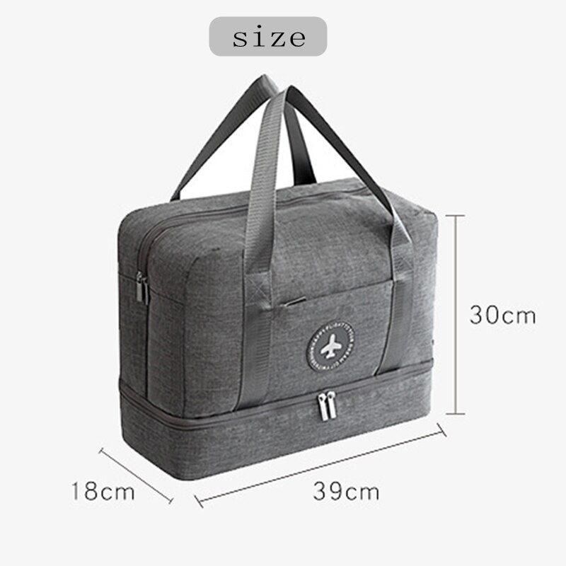 style double wet and dry separation bag waterproof portable beach shoes bags travel accessories organizer bag