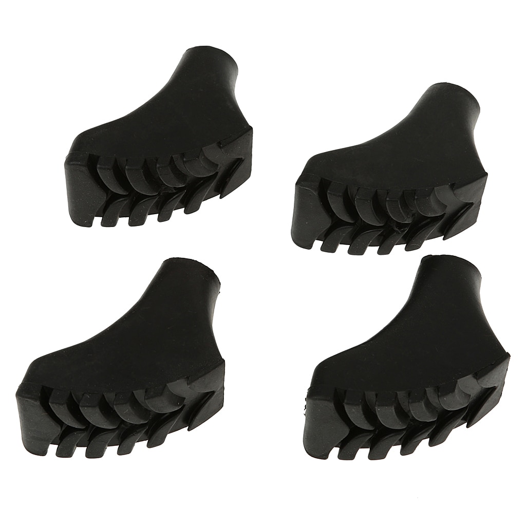 4 X Replacement Rubber Paw Tips For Hiking Sticks Trekking Poles