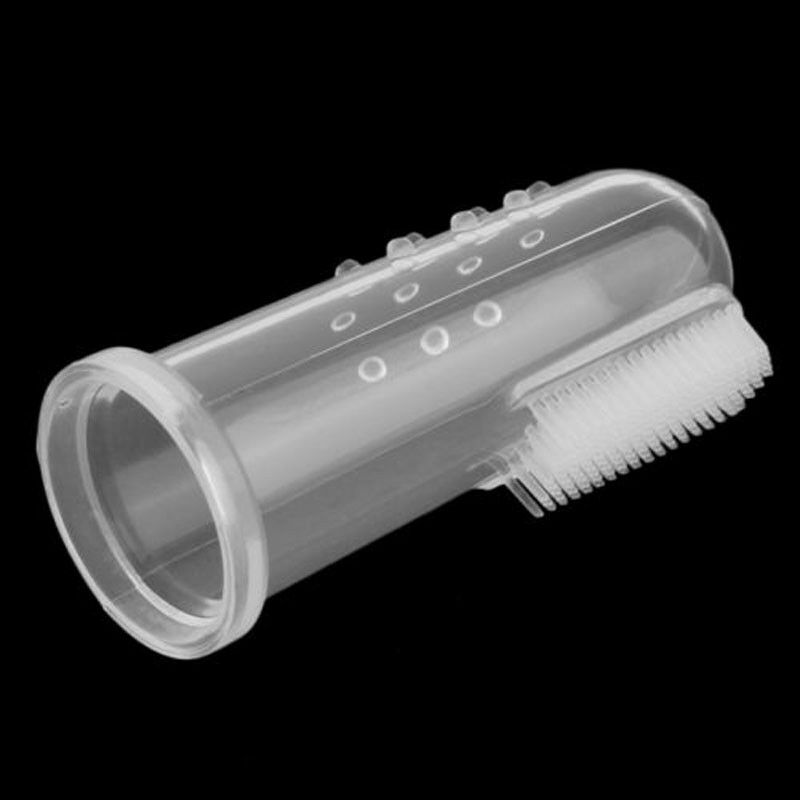 Zachte vinger tandenborstel babe baby siliconen transparant mondverzorging tandenreiniging hygiëne borstels met doos