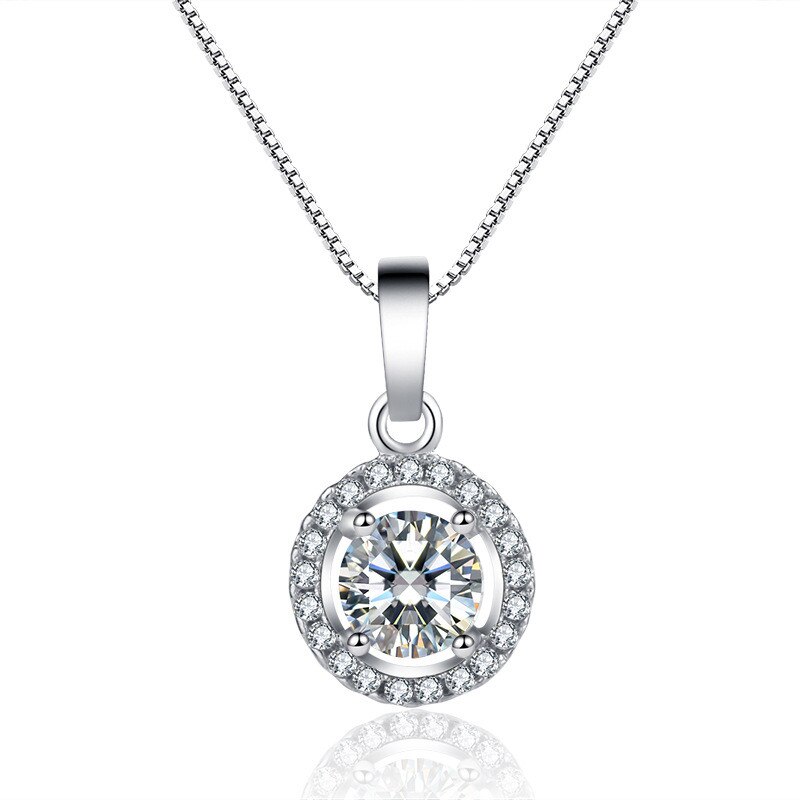 CC colliers pendentifs pour femmes S925 argent zircon cubique bijoux à la de mariage fiançailles de mariée bijoux fins Colar CCN001