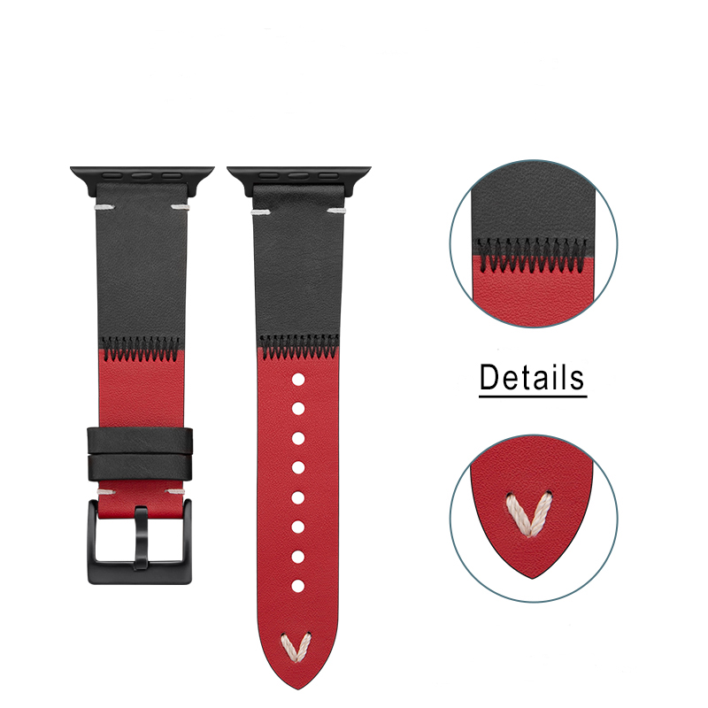 Rindslederarmband für Apfel Uhr Band Ultra 2 49 mm 44 mm 40 mm 38 mm/42 mm Sportarmband iWatch Serie 9 8 7 3 4 5 6 SE 41 mm/45 mm
