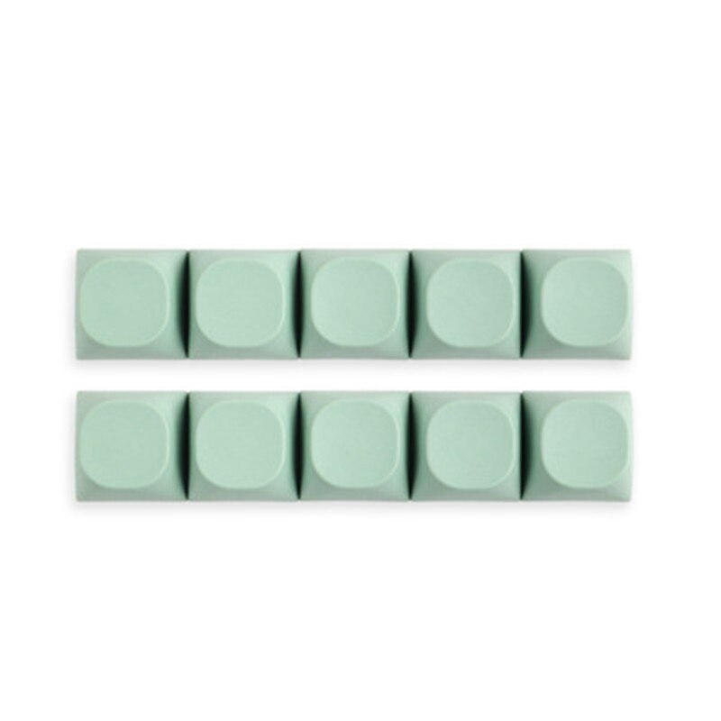 PBT Keycaps Set, Thick PBT No Printing Keycaps for Mechanical Keyboard (10Pcs/Set) - Only Keycaps, Not the Keyboard: GN