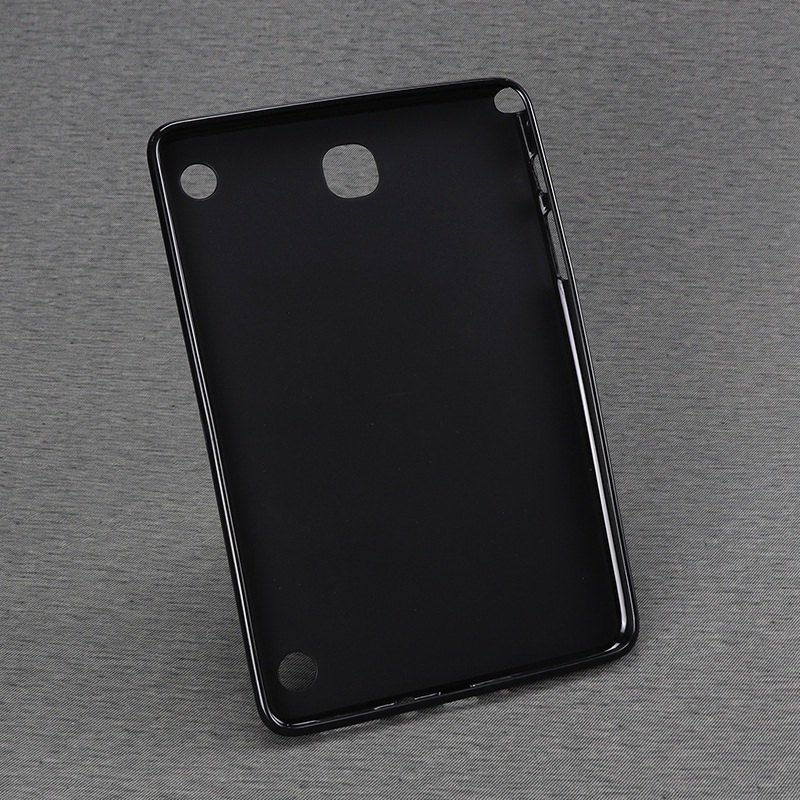 Slim Soft Silicone TPU waterproof Case For Samsung Galaxy Tab A 8.0 T350 T351 P350 P355 Transparent Back Cover+Stylus pen: black