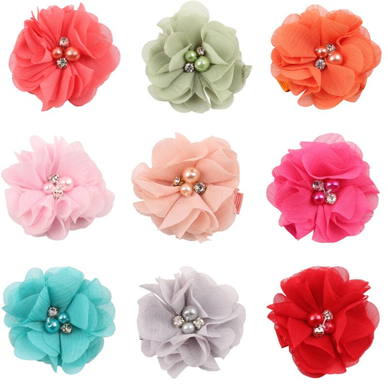 10 Pcs Baby Girl Hair Clips Accessories for Toddler Kids Children Girls Hair Bands Solid Flower Barrettes Clipper Pins
