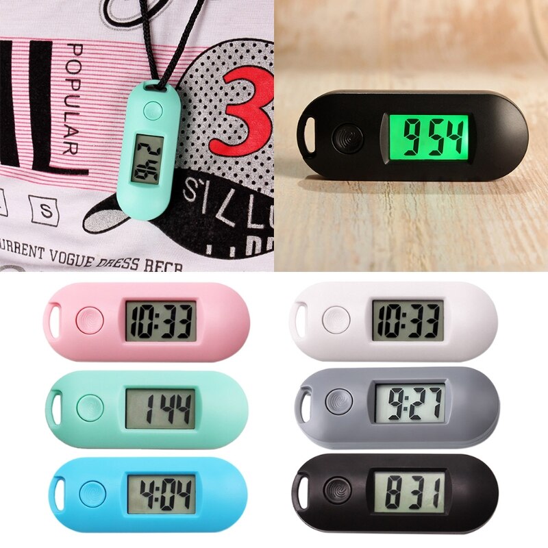 Silent Luminous Mini Portable Digital Electronic Clock Student Exam Study Library Pocket Watch Green Backlight LCD Display