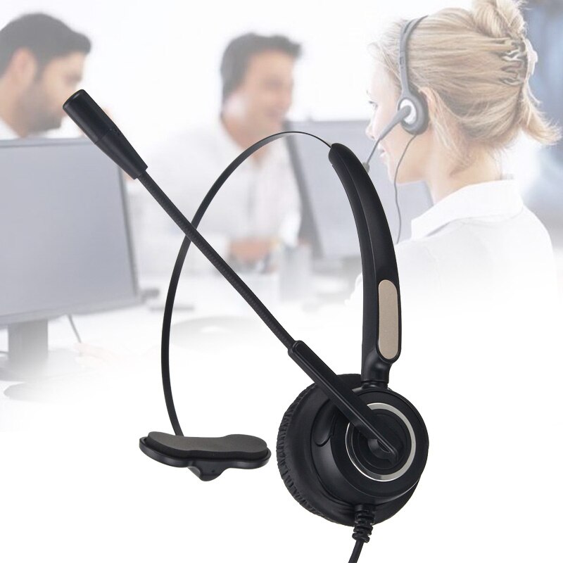 LEORY – casque de Center d'appel à prise RJ9, casque de Service client Monaural, réduction du bruit, casque d'appel avec Microphone