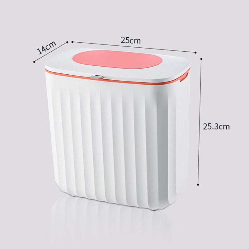 Joboys – poubelle de toilette Ultra-étroite, seau de rangement mural avec couvercle, panier de papier toilette, Type coulissant