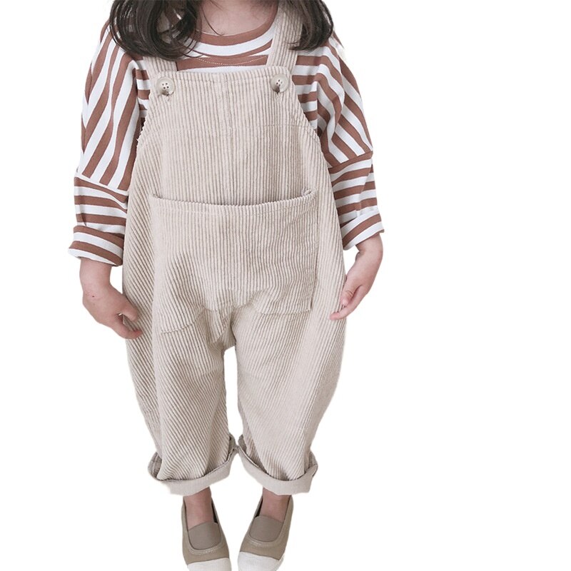 Lente Meisjes Koreaanse Kinderkleding Kinderen Corduroy Corduroy Overalls Bib Overall Kids Broek