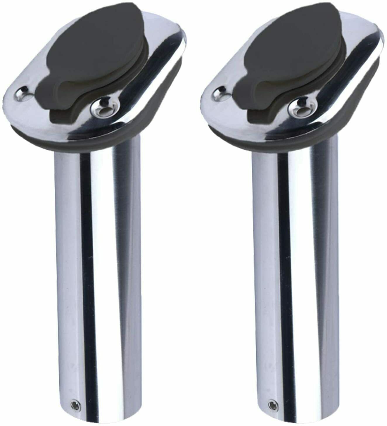 2x Roestvrijstalen Bootaccessoires Van Scheepskwaliteit, Flush Mount, 15, 30, 90 Graden Visstaafhouder, Mariene: Rood