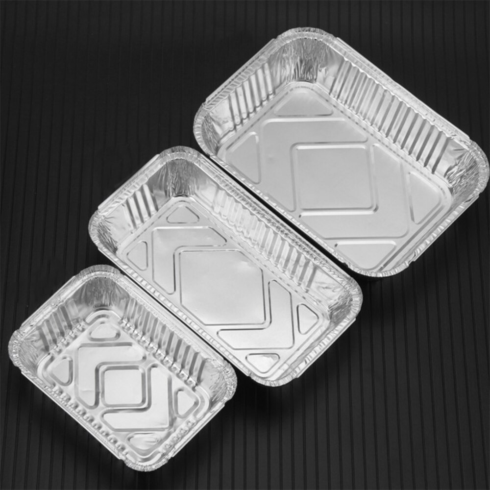 Plateau de cuisson jetable en aluminium 750/1050/2000ml, plaque de cuisson avec couvercle, récipient pour la cuisson, chauffage, cuisson BBQ, cuisine