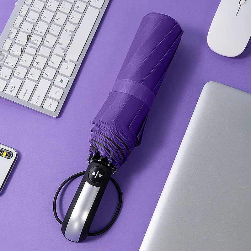 Xiaomi-paraguas plegable automático para mujer, sombrilla resistente a la lluvia y al viento, con recubrimiento negro, Unisex, 2022: purple