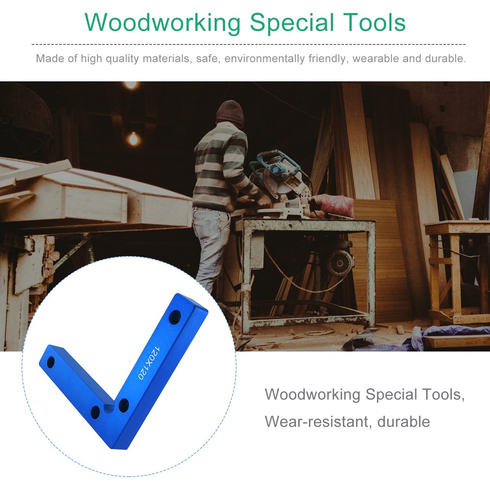 Right Angle Auxiliary Fixture 90 Degrees Positioning Block Fixing Clip L-Shaped Ruler Woodworking Carpenter Tools