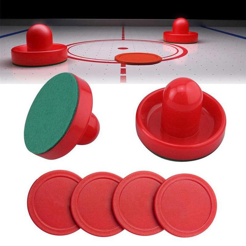 Air hockey tilbehør 76mm batter bord ishockey air table puttere underholdende tilbehør sæt pucke voksen bordspil h  z0 b 6
